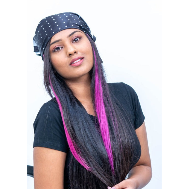 6-11 inch Pink and Purple Remix 100% Real Hair 5 Feather Extensions bonded  at – Tacos Y Mas